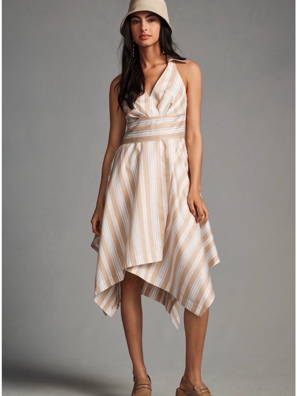 Maeve Asymmetrical Wrap Shirt Dress